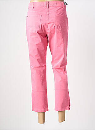 Pantalon 7/8 tissage popeline taille normale rose ZERRES femme