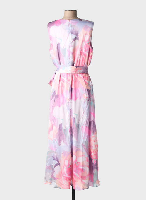 Robe longue imprimé fleurs sans manche violet FRANK LYMAN femme
