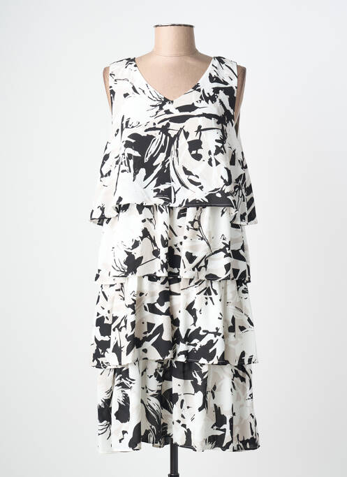 Robe mi-longue coupe fluide sans manche noir CONCEPT K femme