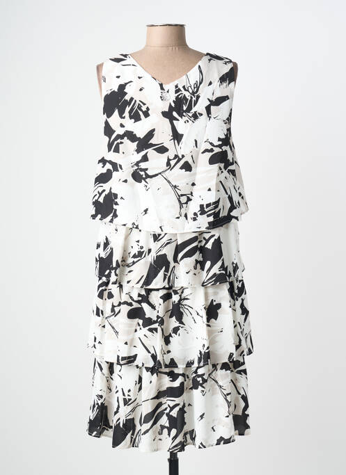 Robe mi-longue coupe fluide sans manche noir CONCEPT K femme