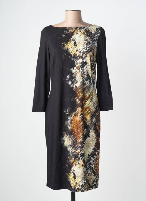 Robe mi-longue manches 3/4 manches 3/4 noir JOSEPH RIBKOFF femme