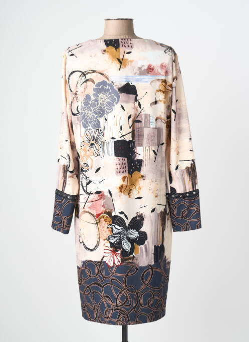 Robe courte manches longues manches longues beige DIVAS femme