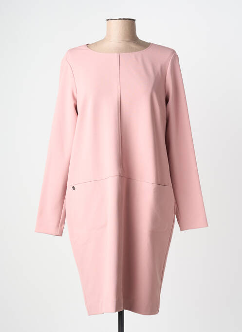 Robe courte fermeture zippée au dos manches longues rose DIVAS femme