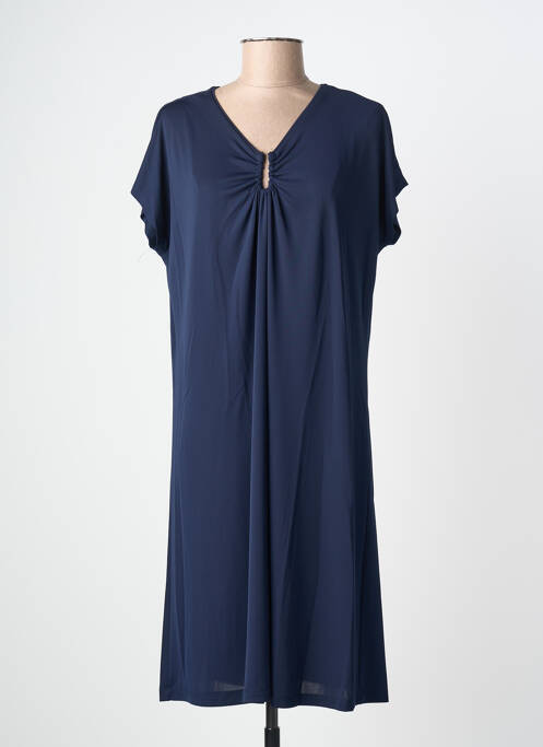 Robe mi-longue manches courtes manches courtes bleu TINTA STYLE femme