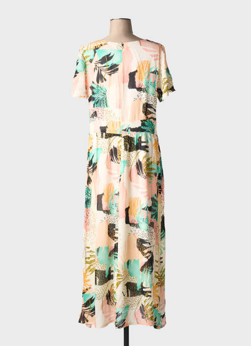 Robe longue imprimé fantaisie manches courtes rose MAE MAHE femme