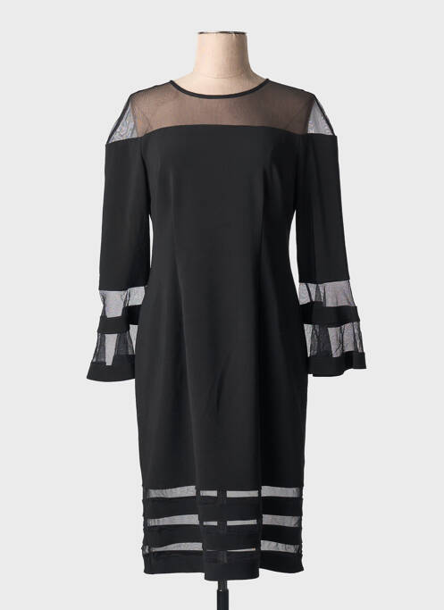 Robe mi-longue manches longues manches longues noir JOSEPH RIBKOFF femme