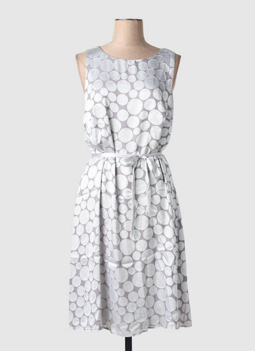 Robe mi-longue sans manche sans manche gris BIANCA femme