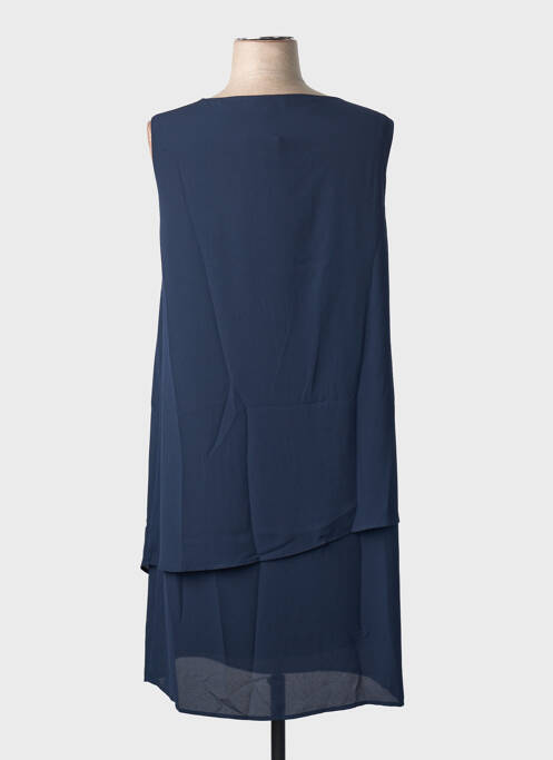 Robe mi-longue coupe fluide sans manche bleu BARILOCHE femme