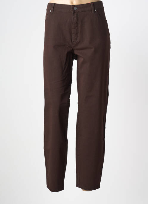 Jeans coupe slim stretch taille normale marron ROSNER femme