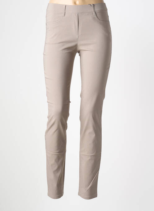 Jegging tissage popeline taille normale marron STARK femme