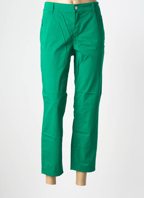 Pantalon 7/8 tissage popeline taille normale vert GARDEUR femme