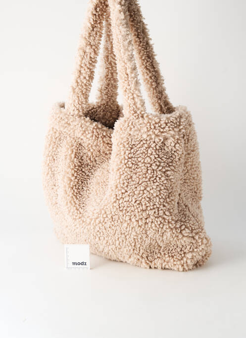 Sac fermeture fermeture aimantée forme rectangulaire beige MADE IN ITALY femme