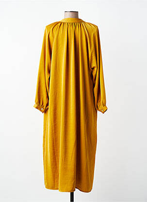 Robe mi-longue manches longues manches longues jaune SCARLET ROOS femme