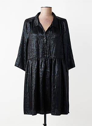 Robe courte manches 3/4 manches 3/4 noir VINTAGE LOVE femme