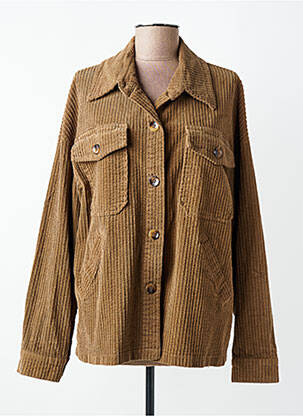 Veste casual coupe droite marron MADE IN ITALY femme