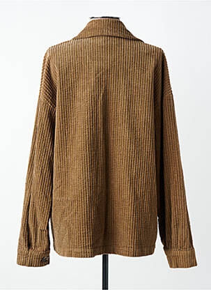 Veste casual coupe droite marron MADE IN ITALY femme