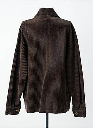 Veste casual coupe droite marron fonce MADE IN ITALY femme