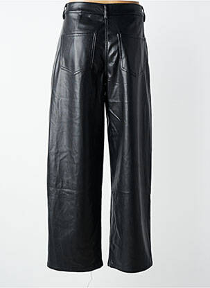 Pantalon large fermeture zippée sous rabat boutonné taille normale noir LAULIA femme
