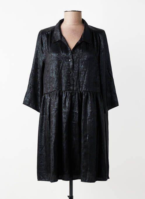 Robe courte manches 3/4 manches 3/4 noir VINTAGE LOVE femme