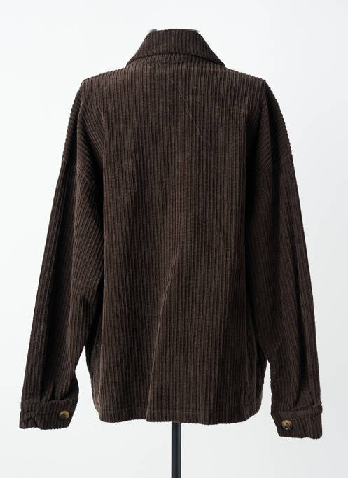 Veste casual coupe droite marron fonce MADE IN ITALY femme
