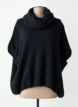 Pull maille tricot manches courtes noir MADE IN ITALY femme