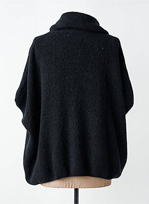 Pull maille tricot manches courtes noir MADE IN ITALY femme