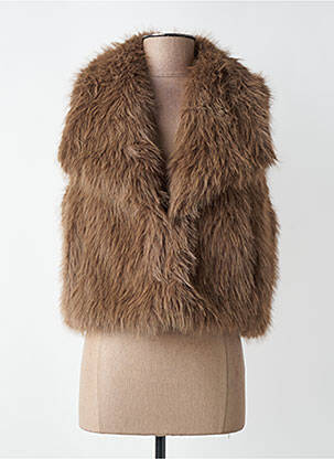 Gilet sans manche doublure marron MADE IN ITALY femme