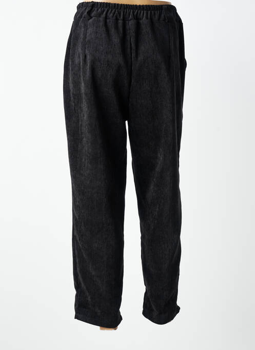 Pantalon droit taille élastique taille normale noir MADE IN ITALY femme
