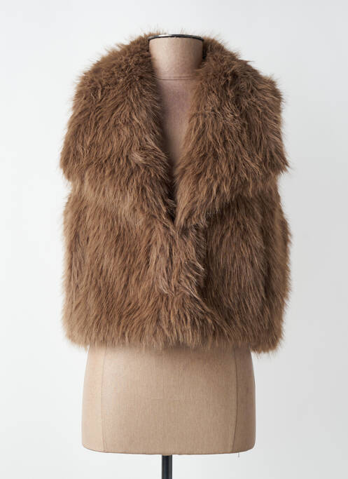 Gilet sans manche doublure marron MADE IN ITALY femme