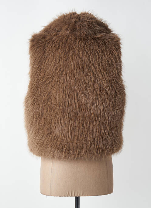 Gilet sans manche doublure marron MADE IN ITALY femme