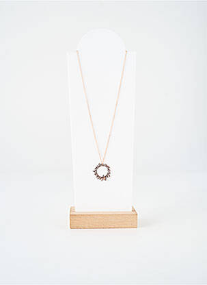 Collier fermeture fermoir mousqueton rose TATA GISELE femme