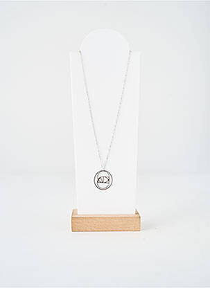 Collier fermeture fermoir mousqueton argent TATA GISELE femme