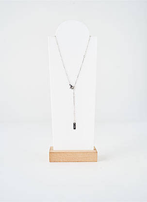 Collier fermeture fermoir mousqueton argent TATA GISELE femme