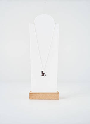Collier fermeture fermoir mousqueton argent TATA GISELE femme