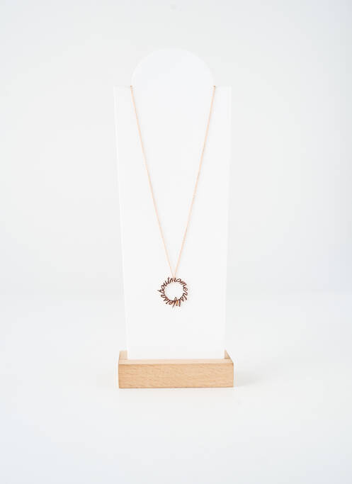 Collier fermeture fermoir mousqueton rose TATA GISELE femme