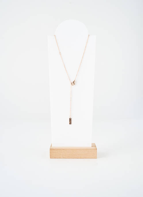 Collier fermeture fermoir mousqueton rose TATA GISELE femme