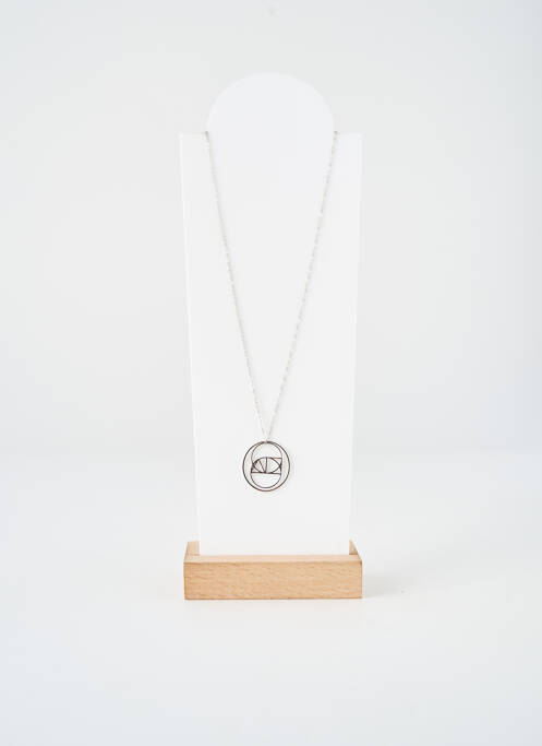 Collier fermeture fermoir mousqueton argent TATA GISELE femme
