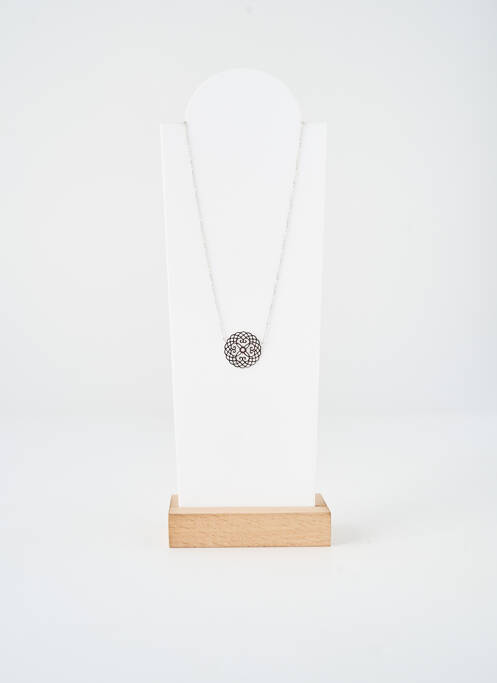 Collier fermeture fermoir mousqueton argent TATA GISELE femme