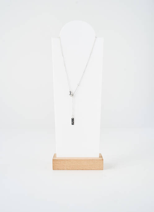 Collier fermeture fermoir mousqueton argent TATA GISELE femme
