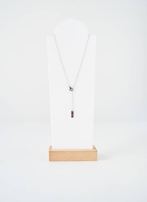 Collier fermeture fermoir mousqueton argent TATA GISELE femme