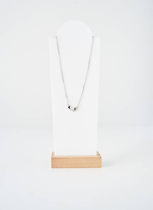 Collier fermeture fermoir mousqueton argent TATA GISELE femme