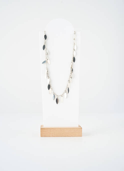 Collier fermeture fermoir mousqueton argent TATA GISELE femme