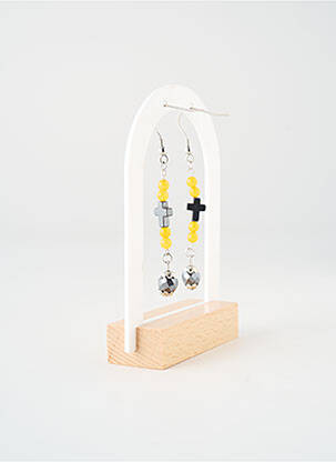 Boucles d’oreilles jaune TATA GISELE femme
