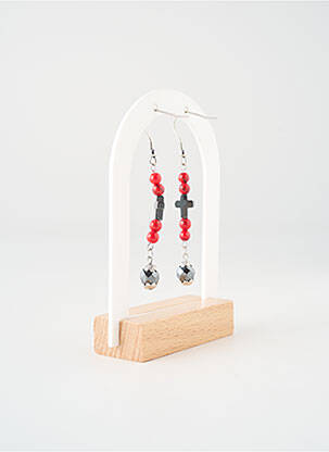 Boucles d’oreilles rouge TATA GISELE femme