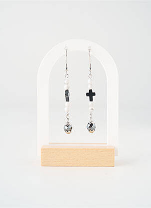 Boucles d’oreilles blanc TATA GISELE femme