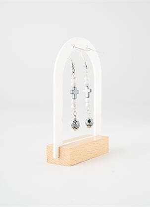 Boucles d’oreilles blanc TATA GISELE femme