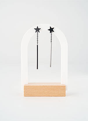Boucles d’oreilles noir TATA GISELE femme