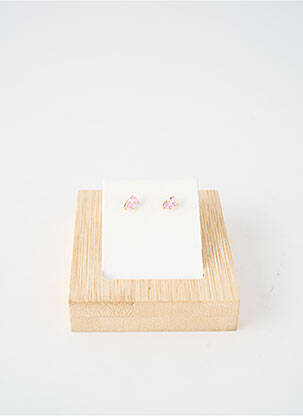 Boucles d’oreilles matériaux métal rose TATA GISELE femme