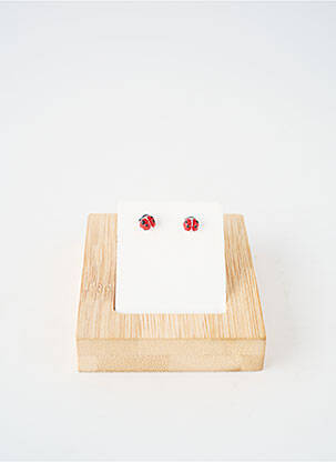 Boucles d’oreilles imprimé rouge TATA GISELE femme