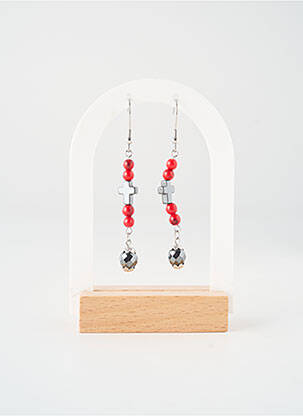 Boucles d’oreilles rouge TATA GISELE femme
